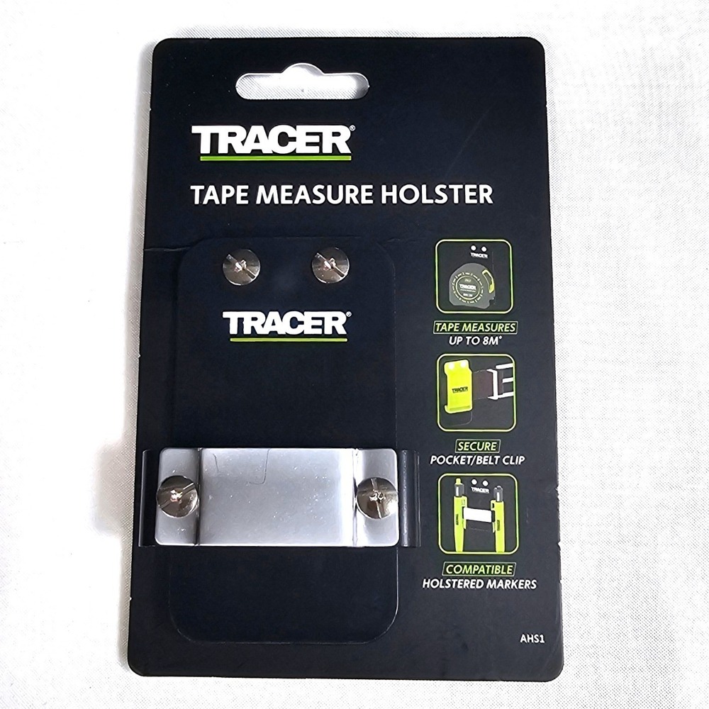 Tracer AHS1 Tape Measure Holster Belt Clip‎ Tool Accessory Green NWT